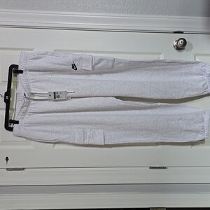 NWT - Nike Sweatpants Oversized Fit Mid Rise White Heather Gray XL**